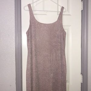 Pink glittery dress with cover up.